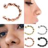 Jewelry Girls Fake Septum Women Men Nose Hoop Rings Twisted Rope Titanium Ring Fake Nose Ring