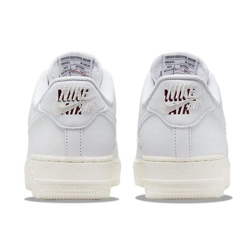 Nike Женские кроссовки Air Force 1 Low '07 Premium History Of Logos Белые Парусина DZ5616-100