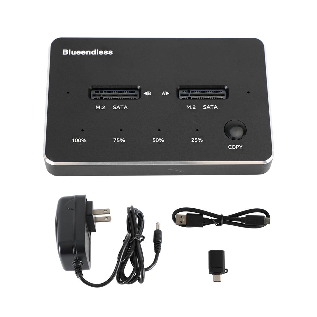 Док-станция SATA Дубликатор SSD M.2 SATA+SATA Корпус для твердотельного накопителя