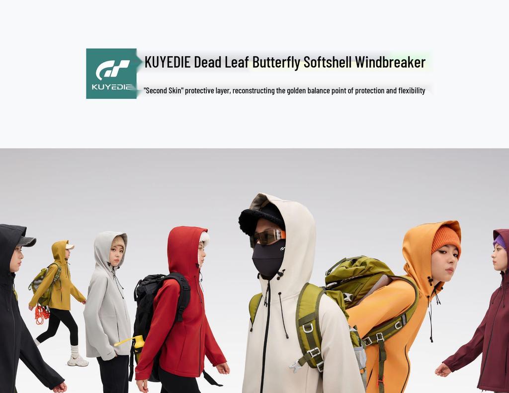 Dead Leaf Butterfly Women's 3-in-1 Softshell Hooded Windbreaker - Waterproof, Windproof Mountaineering Jacket for Autumn/Winter