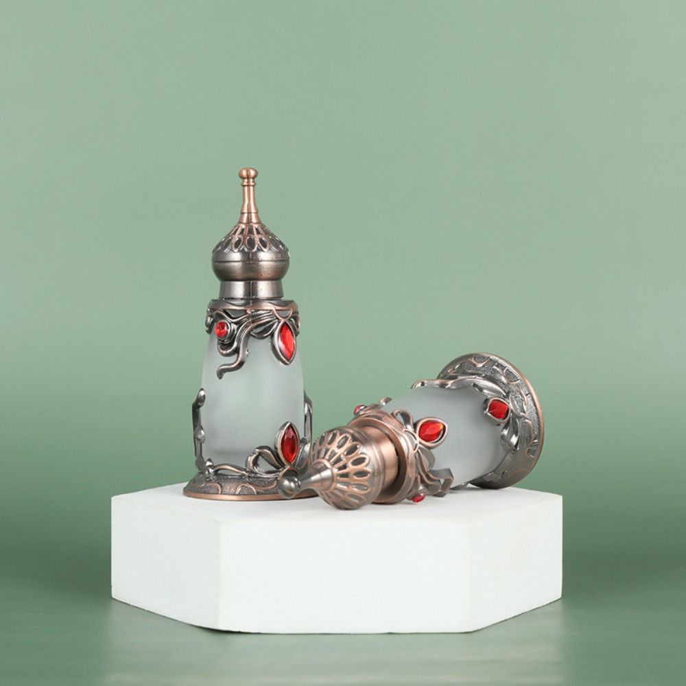 Arab Style Essential Oil Bottle Antiqued Glass Sub-packaging Bottle  Desktop Adorn