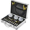 Hydraulic Pressure Test Kit, 250/400/600bar, 3 Gauges 11 Test Couplings 3 Test Hoses, Excavator Hydraulic Test Gauge Set with Portable Carrying Case