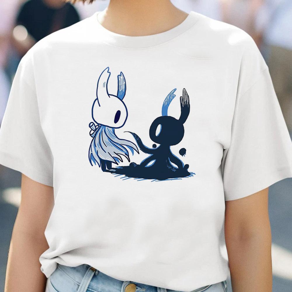 Hollow Knight Silksong Принт с узором Футболка Хип-Хоп Ретро Аниме Женская Одежда Удобный Дышащий и Мягкий Хлопок