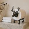 Minimalist Bathroom Organizer 3D Printed Elk Toilet Paper Holder, Stable Base Tissue Roll Decorative Holder Dispenser, Waterproof PLA Towel