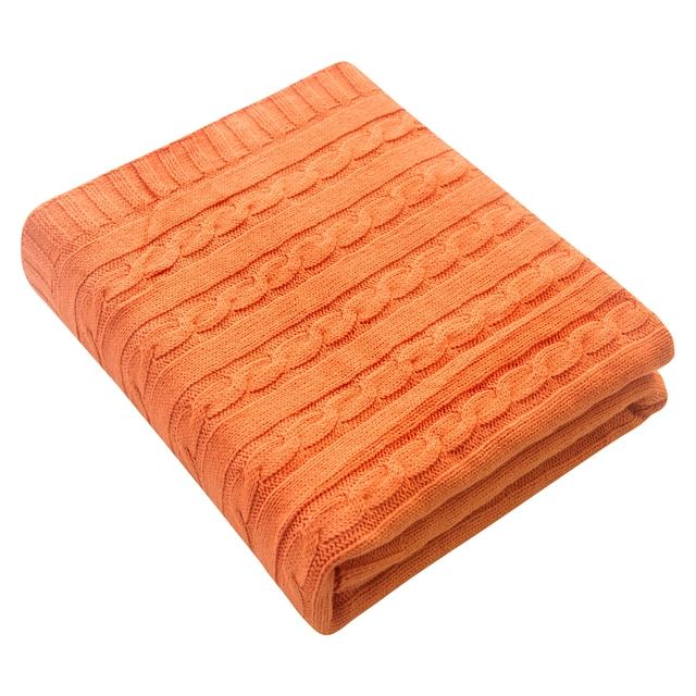 Декоративное одеяло для дивана Легкое уютное мягкое хлопковое вязаное одеяло для дивана на все времена года