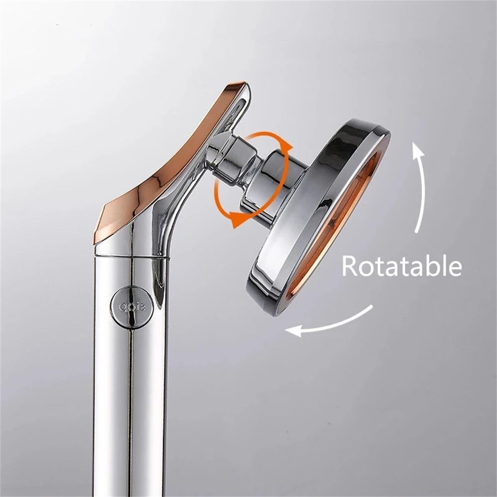 Nozzle Rotating Water Saving High Pressure Handheld Bathroom Shower Head