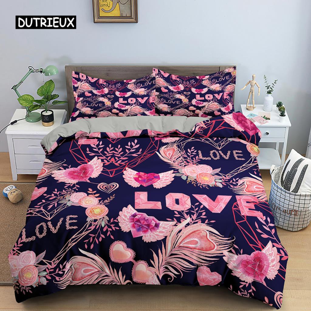 Комплект постельного белья с красными губами, комплект постельного белья 3D Kiss Me Red Lips, постельное белье King Size, пододеяльник с сексуальными губами для женщин и мужчин, декор для спальни