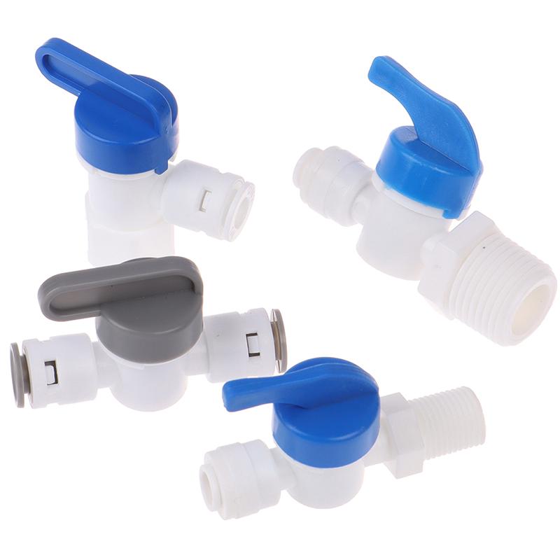 Пластиковый шаровой кран 1/4 дюйма с быстрым соединением для систем обратного осмоса