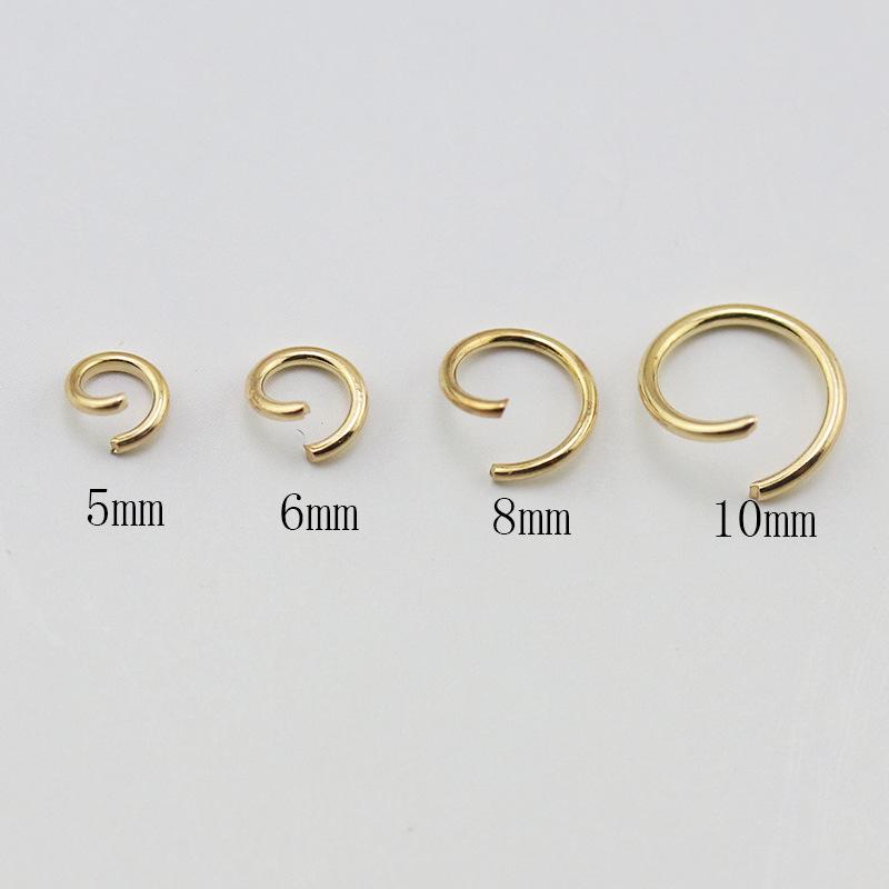 Упаковка 100 г: Белые, серебристые, золотистые, цвета KC Gold посеребрённые разгибающиеся колечки для изготовления украшений своими руками