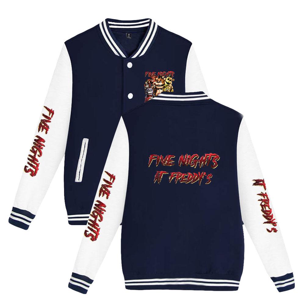 Мода унисекс для поклонников Five Nights At Freddy's, бейсбольная толстовка с принтом, женские и мужские спортивные куртки на открытом воздухе
