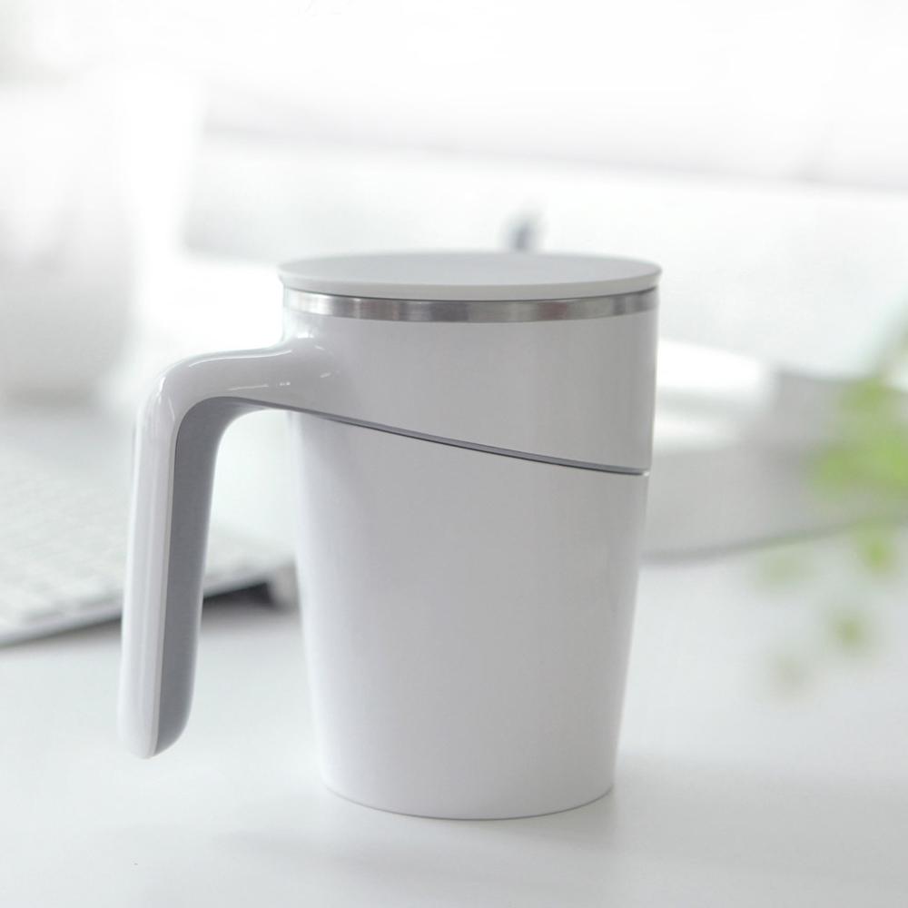 Fiu 470ml Elegant Non-fall Insulation Suction Water Tea Coffee Cup Mug White Innovation Magic