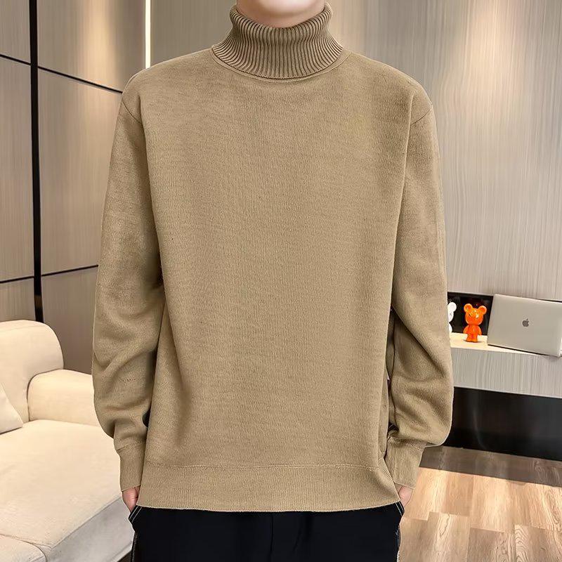 Модный мужской свитер с высоким воротником на осень/зиму 2023 г.