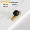 WV European Kitchen Cabinet Handles Knob 192mm Zinc Alloy Black Gold Long Door Handle Drawer Pulls Furnitur Knobs Hardware