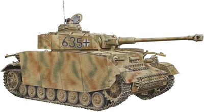 Пластиковая модель танка немецкой армии Platz Dragon времен Второй мировой войны IV H DR7279 Ausf 1/72. Середина производства