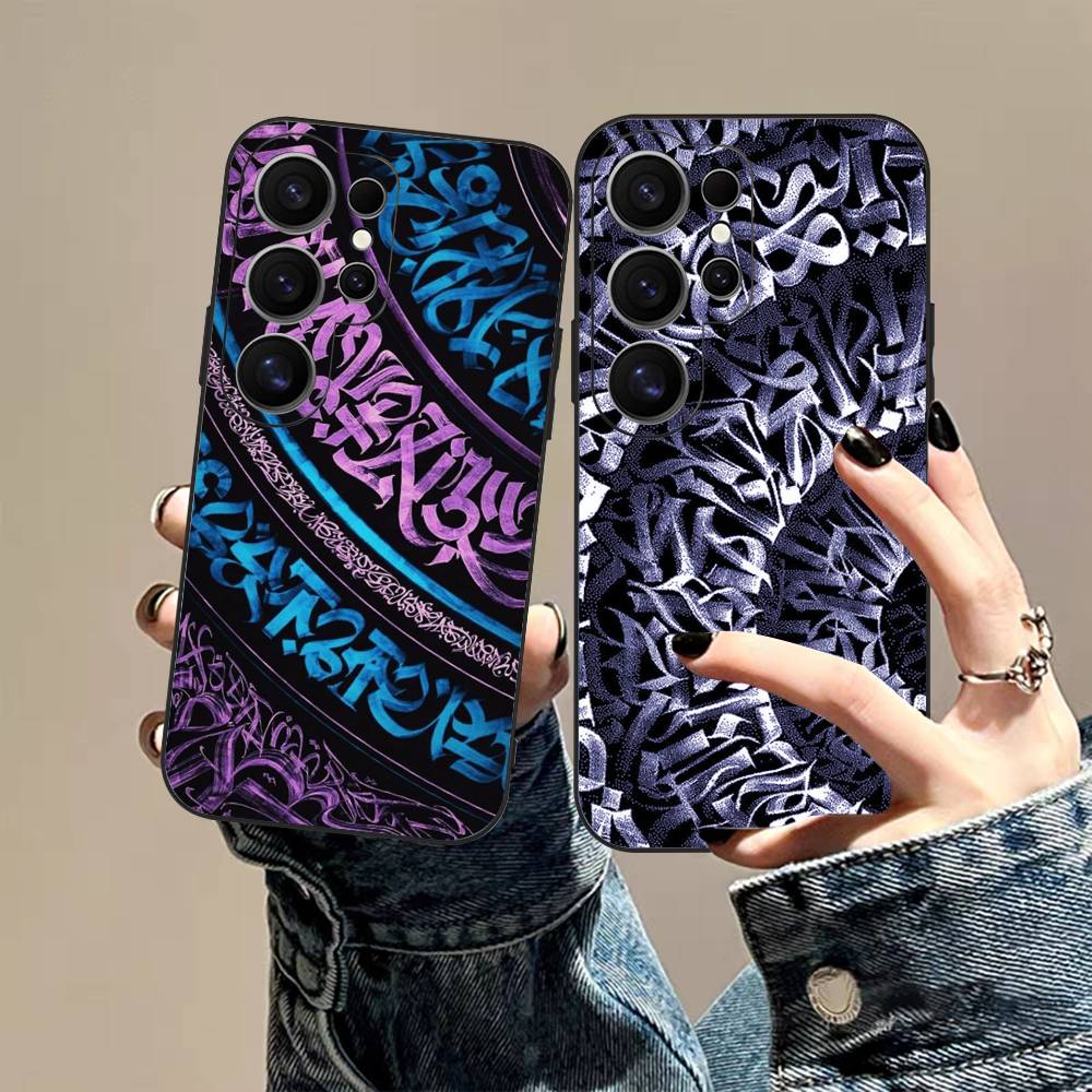 Pokras Totem Design Lampas Art Graffiti Phone Case Silicone PC+TPU For Samsung S10 20 30 22 23 24 Plus Lite Fundas