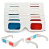 10Pcs 3D TV Movie Game Glasses Red Blue Cardboard Paper Glasses Portable 3D Glasses