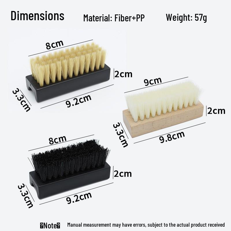 Coconut & Horsehair Sneaker Brush - Soft & Hard Bristles for Gentle, Effective Shoe Cleaning