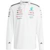 X Mercedes-Amg Petronas F1 Team Ss25 Модная Универсальная Простая Полосатая Мягкая Поло с Длинным Рукавом Мужские Поло Белый Черный JX0757