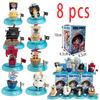 One Piece blind box 1-8pcs Anime Ship Figure Luffy Model Toy kawayi Mini Boat Pirate Ship Navy Going Merry Boat  Assembled Model