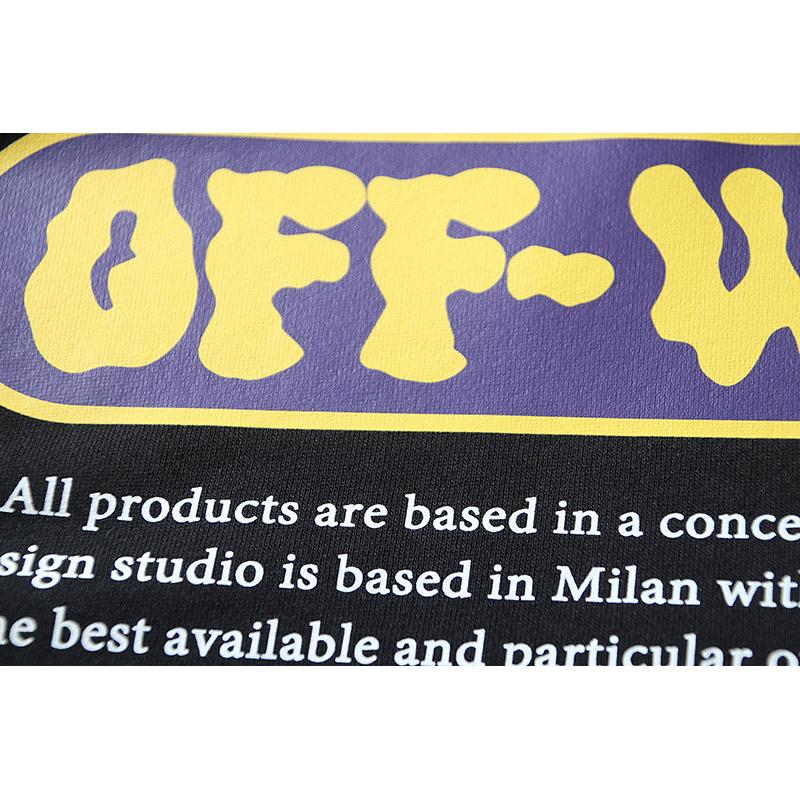 1218 Off-White 2025 Осень и Зима Новая Толстовка Пуловер с Принтом Букв OW Мужская и Женская Толстовка с Капюшоном