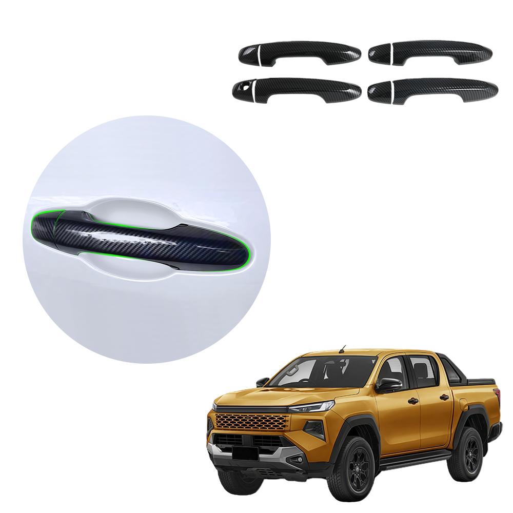 Auto Car Exterior Outer Door Handle Anti Scratch Protector Parts Cover Accessories Body Kits for Toyota Hilux Travo 2015-2026