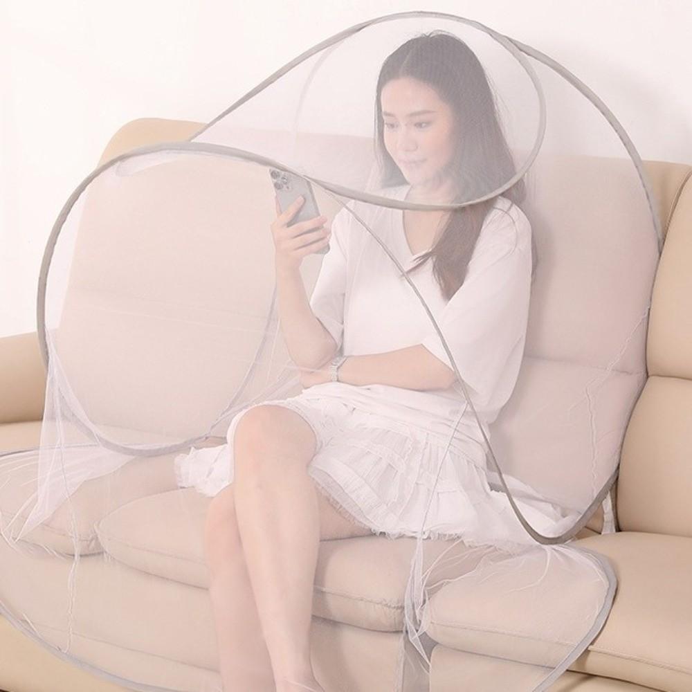 Adjustable Face Head Mosquito Net High-Density Mesh Mosquito Net Stand Mosquito Bar Frame Camping
