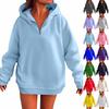 Women's Fashion Casual Long Sleeve Solid Color Hooded Sweatshirt Tops