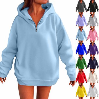 Женская мода Повседневные толстовки с капюшоном и длинным рукавом однотонные топы