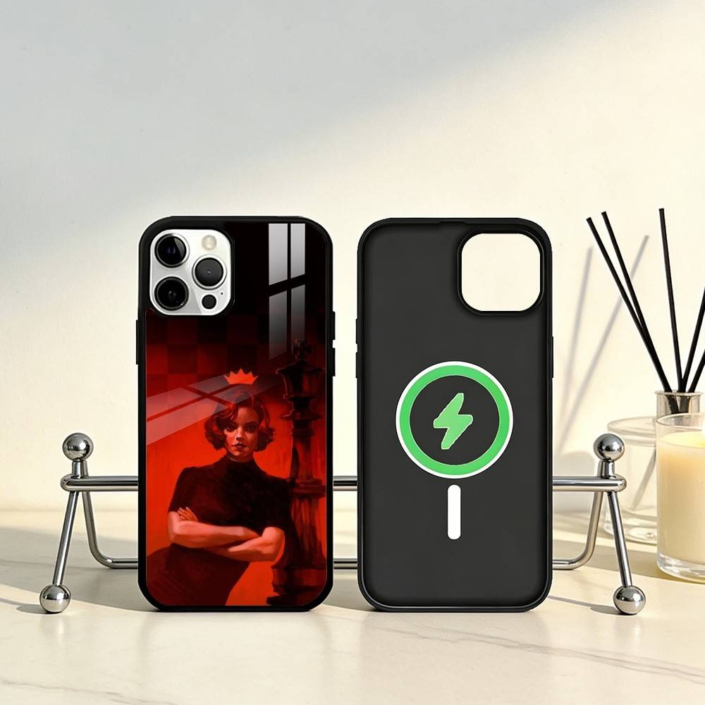 Novel The Q-Queens G-Gambit Phone Case For iPhone17,16,15,14,13,12,11 Plus,Pro Max Magnetic For Magsafe Wireless Charging