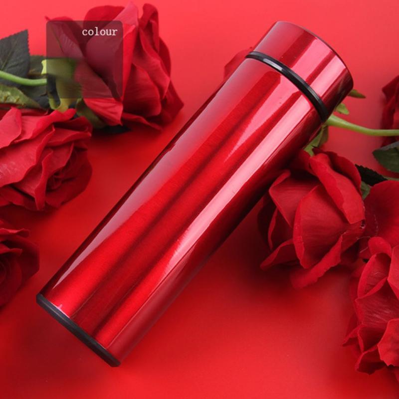 Многоцелевая портативная термокружка с интеллектуальным управлением 500 мл Вакуумные фляги Портативная термокружка из нержавеющей стали Бутылка для воды Офисная термокружка