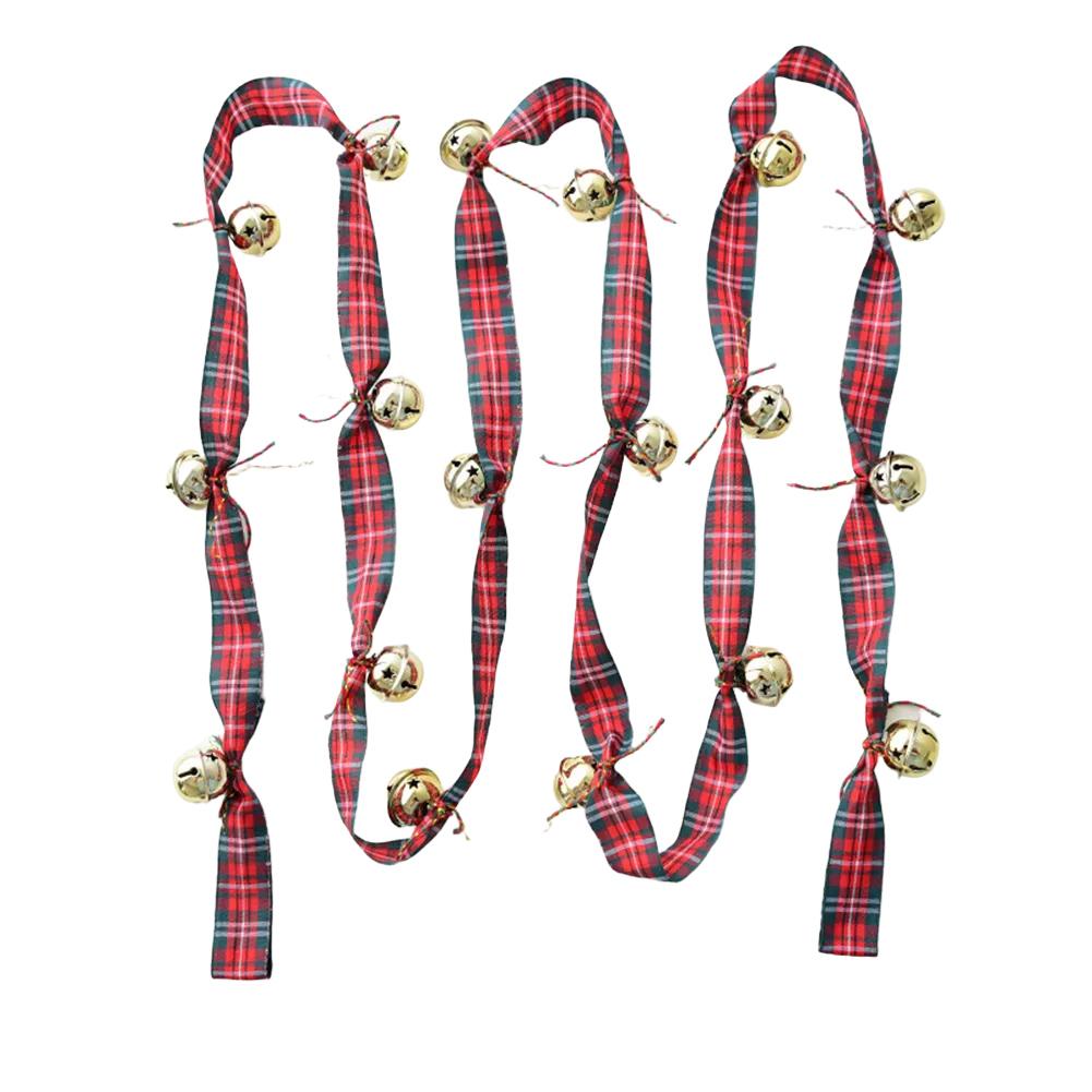 Holiday Decoration Red Christmas Ribbon Christmas Tree Decoration Bell Holiday Decor Rich Textures Versatile Decoration