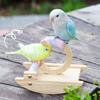 Wear-resistant Parrot Perch Stand Wooden Bird Training Stand Rocking Parakeet Toy  Relieve boredom