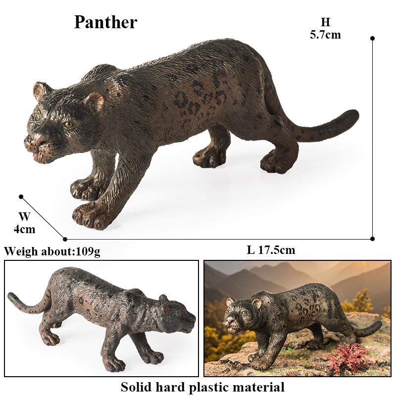 Oenux African Wild Animals Simulation Savage Cheetah Snow Leopard Jaguar Action Figure Figurines PVC Model Educational Kid Toys