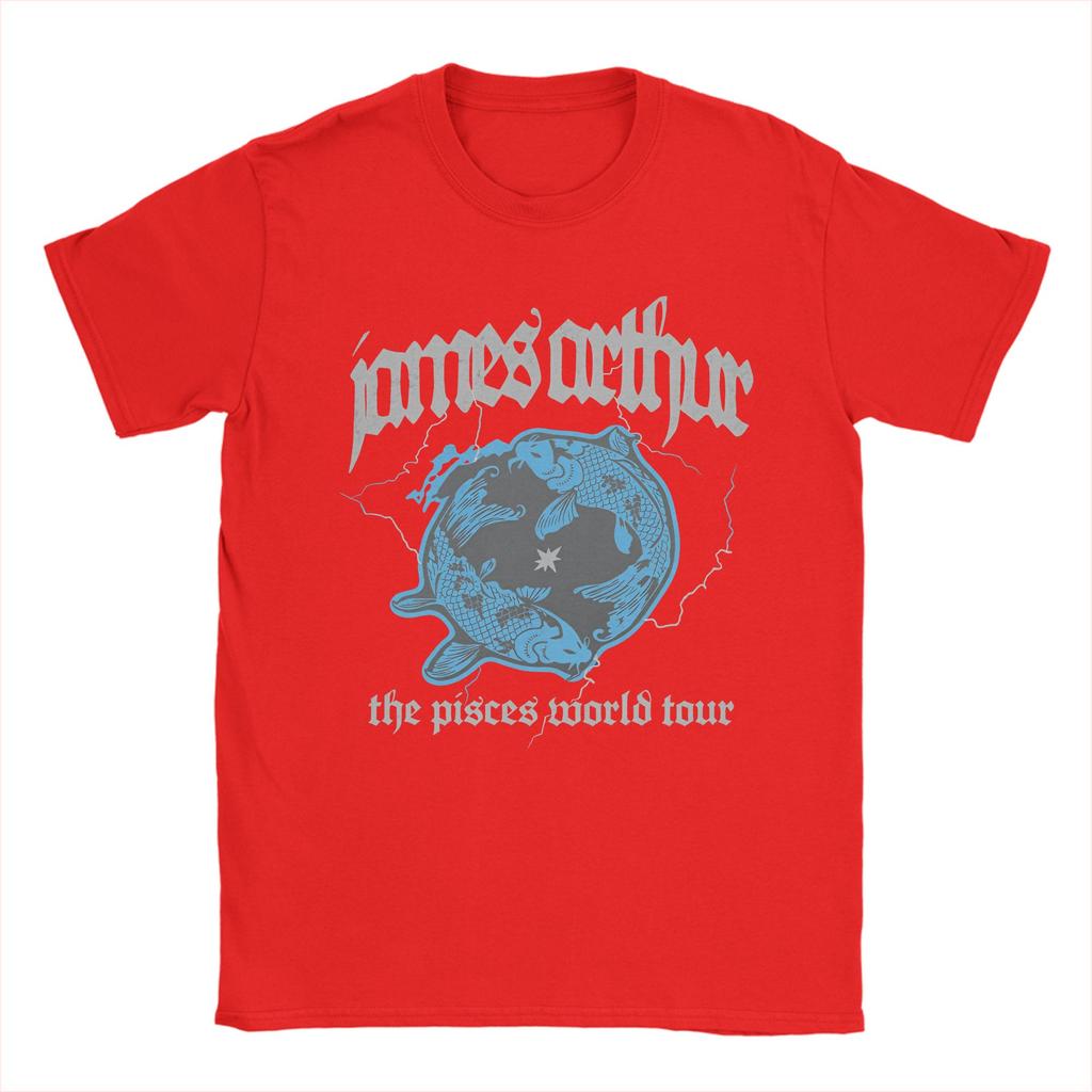 Mens Vintage Pisces James Arthur Pisces World Tour Dublin T Shirt 100 Cotton Clothes Cool Tee Shirt Plus Size TShirts