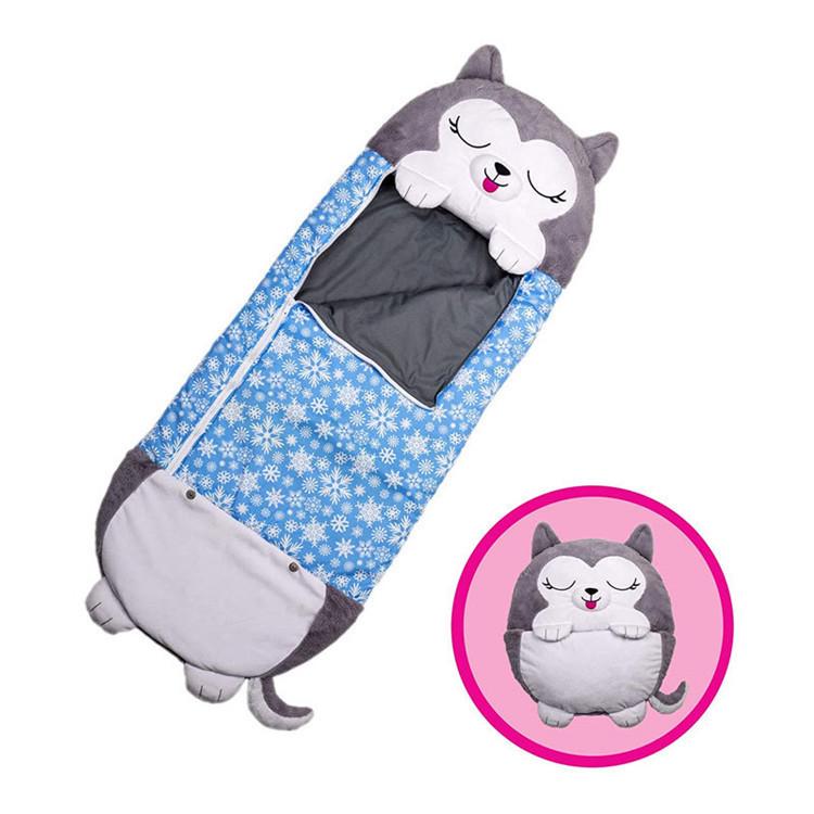 Cartoon Animal Baby Sleeping Bag with Pillow - Anti-Kick Design for Infants and Kids