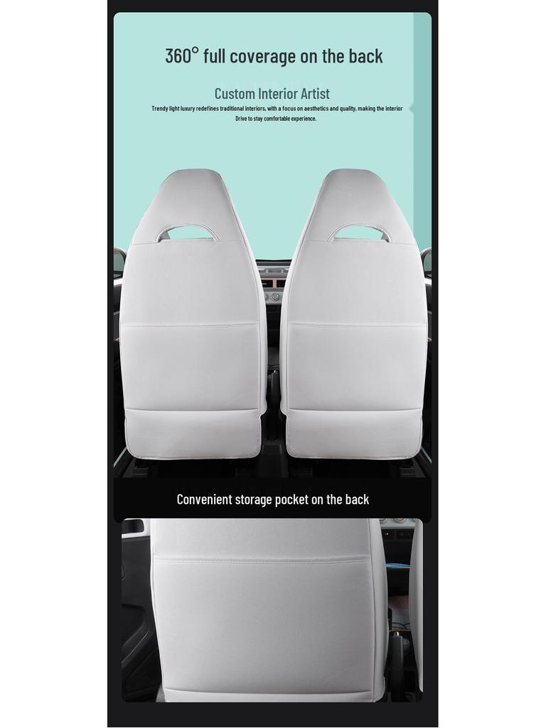 Подушка на сиденье автомобиля из ледяного шелка QQ - Милый мультяшный чехол на сиденье с полным охватом для Chery New Energy Sports Version