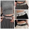 Панк пояс с двойными люверсами Y2k украшение для брюк ПУ кожаный пояс женский/девичий