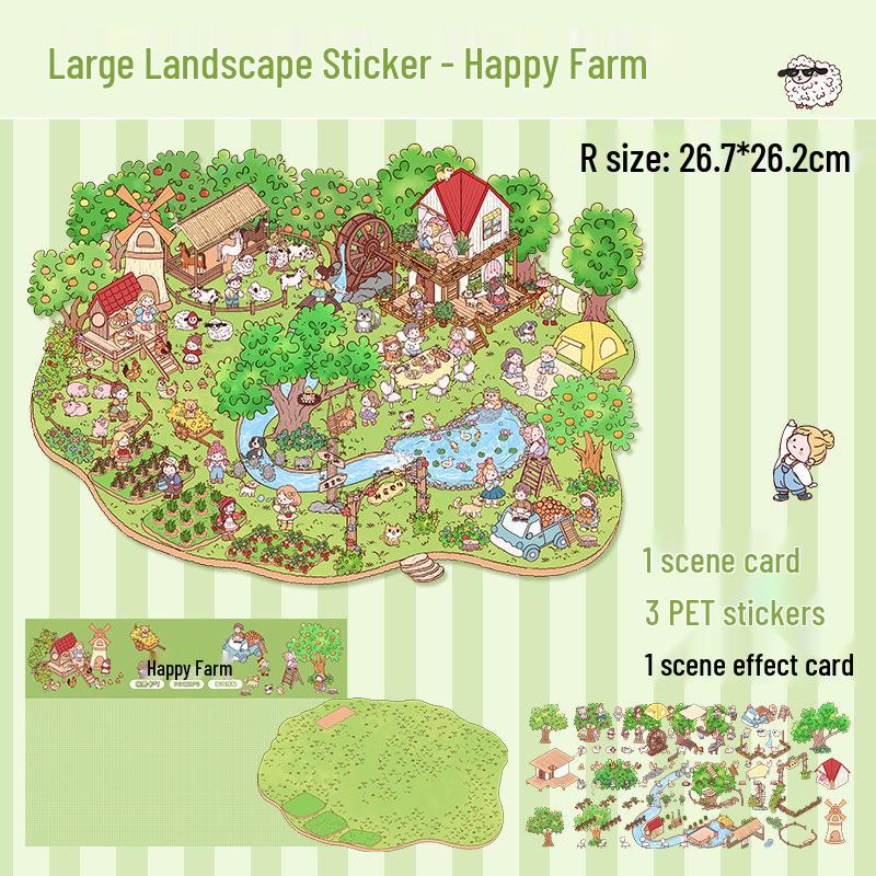 3D Miniature Scene Collage Stickers: Cute Decompression Handbook Stickers