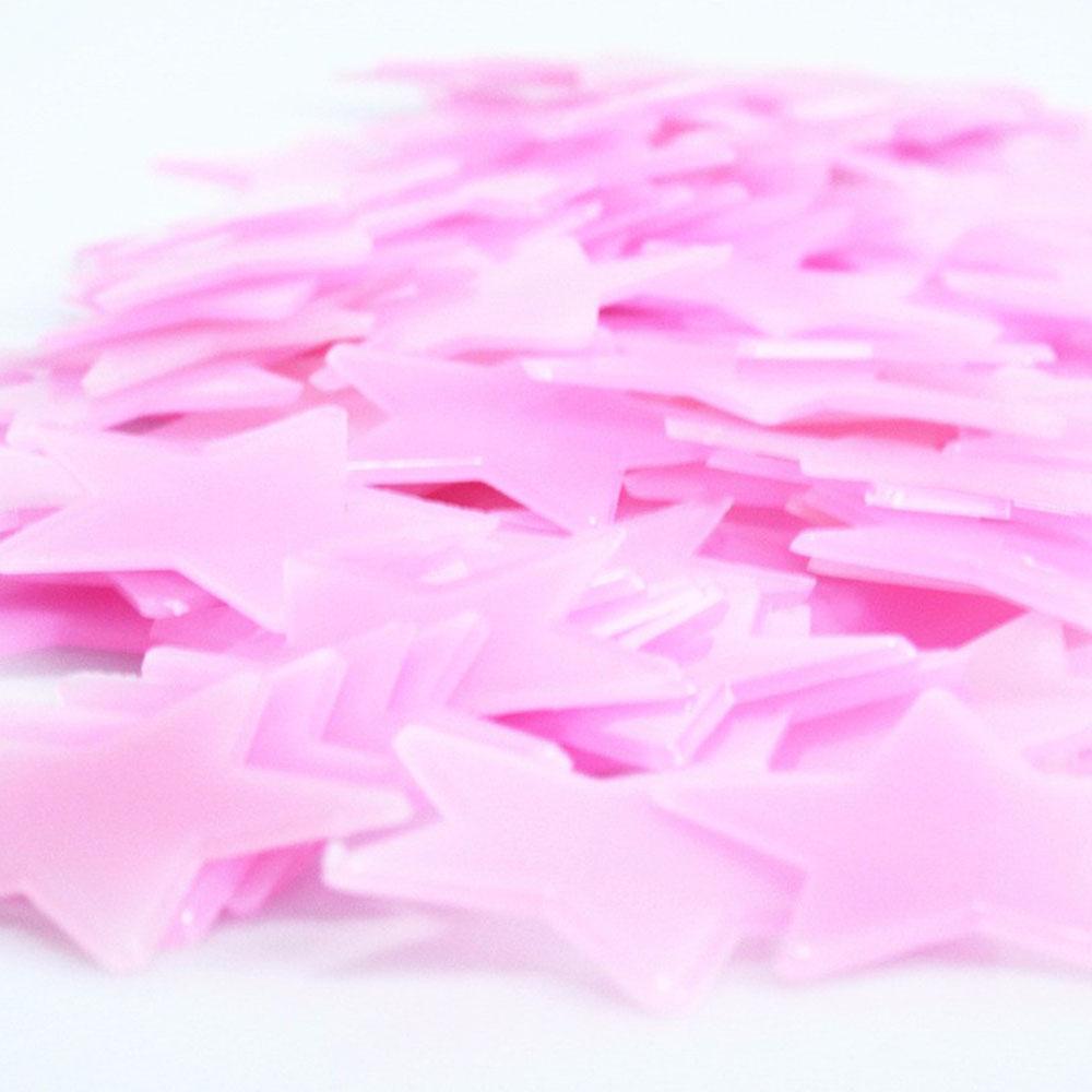 100 шт. великолепные ночные флуоресцентные светящиеся звезды наклейки домашний декор стикер на стену для детей