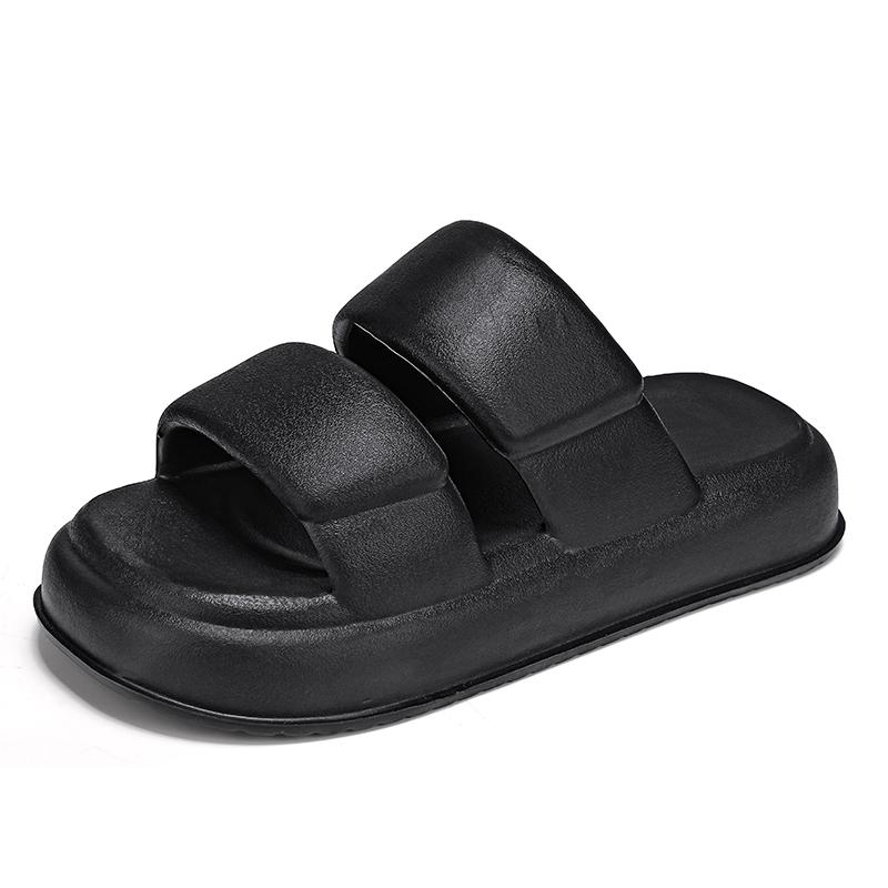 Модные мужские и женские тапочки для ванной Плоские нескользящие однотонные шлепанцы для всей семьи Пляжные тапочки Повседневные сандалии для дома и улицы