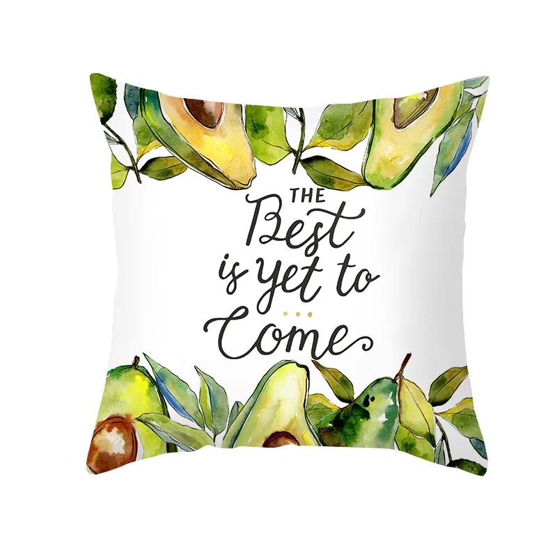 Summer Colourful Fruit Print Pillowcase Sofa Decorative Cushion Covers Plant Ststyle Pillowcases Decor Cushion Cover For Bedside