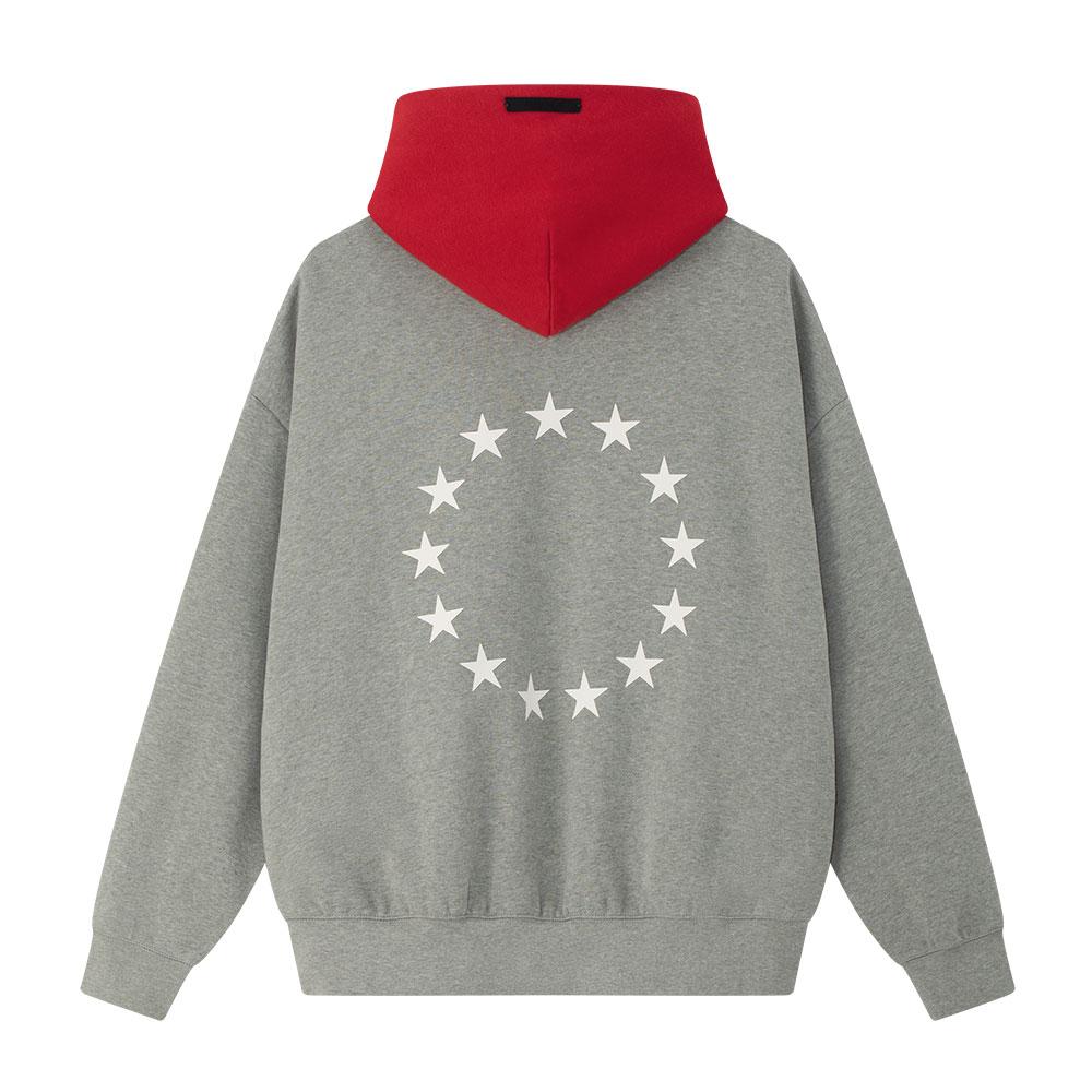 Fear of God Essentials Спортивная толстовка Sixers Бетонный меланж/Красный Унисекс Топы Серый 192NB256416F