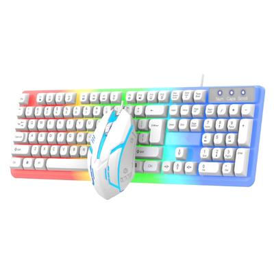 Проводная игровая клавиатура и мышь Комбо Светодиодная подсветка Механическая клавиатура 104 клавиши Клавиатура-мышь Аксессуары для ПК-геймеров