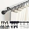 120pcs Decorative Metal Hanger Hooks Durable Black Curtain Clip Set Adjustable String Light Clips for House Party Decor Access