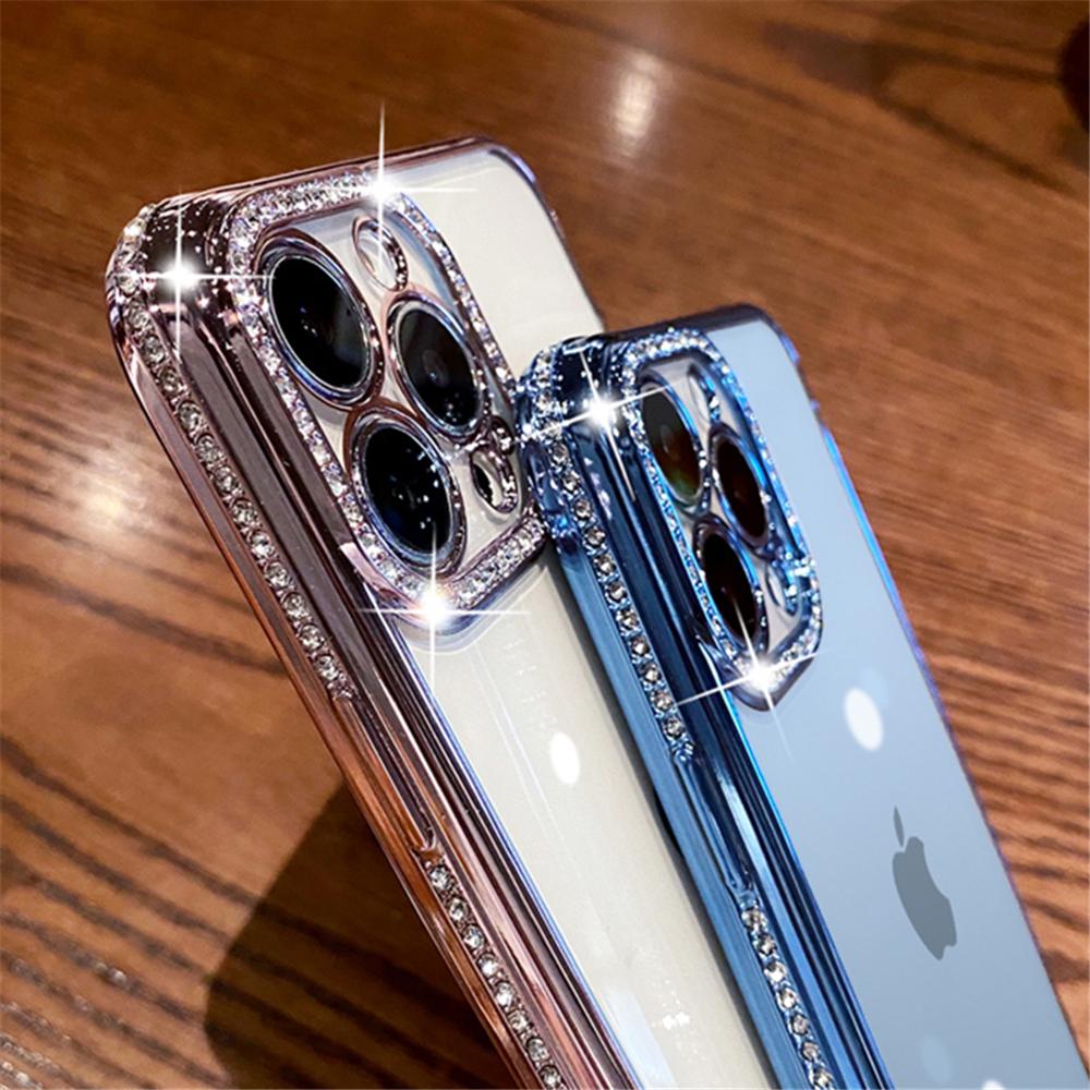 Роскошный чехол с бриллиантовым блеском для iPhone 16 15 11 12 13 14 Pro Max X XR XS 7 8 Plus, блестящий мягкий силиконовый чехол со стразами