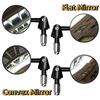 2Pcs Round Motorbike Handlebar Mirror Flat/Convex Handle Bar End Mirror  for 16-18mm ID Handle