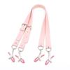 Adjustable Nipple Clamp Set BDSM Bondage Harness Breast Clips Metal Clamps Leather Straps Fetish Restraint Couples Adult Sex Toy