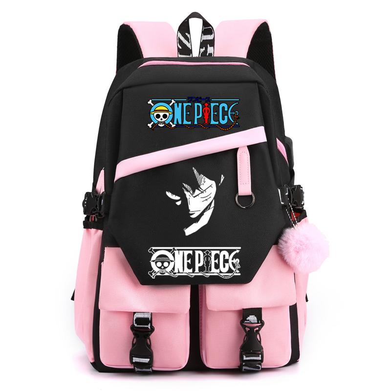 Аниме One Piece Anti Theft Bag Водонепроницаемый рюкзак для путешествий на открытом воздухе Канцелярские принадлежности для девочек и мальчиков, для ежедневного обучения, удобная сумка для книг Mochila