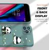 Милый чехол для телефона с милой пандой для iPhone 15 14 13 12 11 Samsung Galaxy A12 A52 S24 S23 Xiaomi POCO Redmi мягкий квадратный жидкий силиконовый чехол