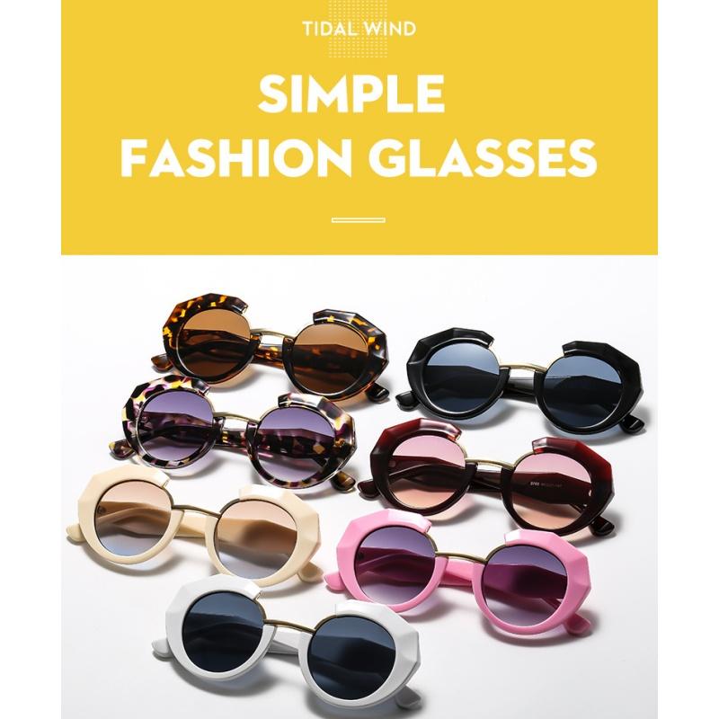 Женские солнцезащитные очки, модные круглые солнцезащитные очки, солнцезащитные очки с толстой оправой.